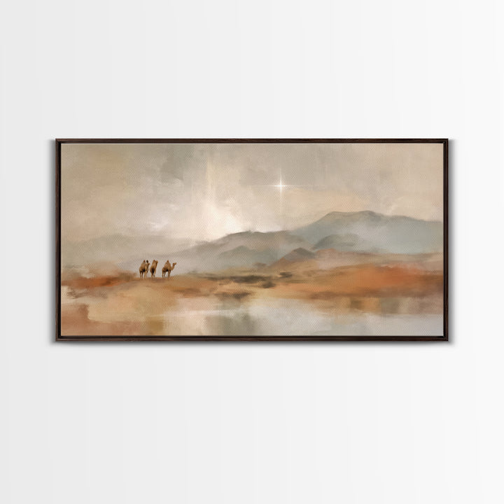 Star of Bethlehem – Framed Canvas Print – Christmas Art – Christian Art Canvas – Christian Wall Art – Christian Christmas Art – Jesus Paint