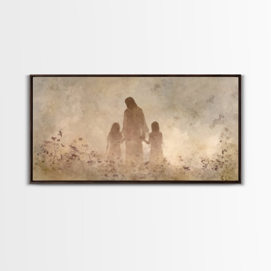 Children of Grace | Framed Canvas Print | Christian Art Canvas | Christian Wall Art | Jesus Painting | Christian Art | Christian Decor