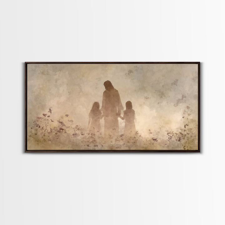 Children of Grace | Framed Canvas Print | Christian Art Canvas | Christian Wall Art | Jesus Painting | Christian Art | Christian Decor