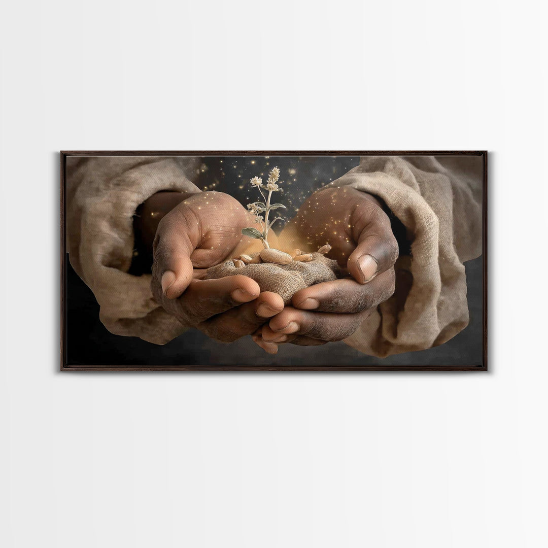 Promise of New Life | Framed Canvas Print | Christian Art Canvas | Christian Gift | Christian Wall Art | Christian Art | Jesus Painting