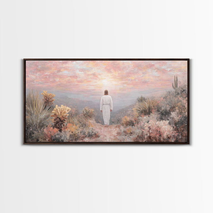 Path Of Mercy – Framed Canvas Print – Jesus Painting – Christian Wall Art – Christian Art Print – Modern Christian Art – Christian Gift