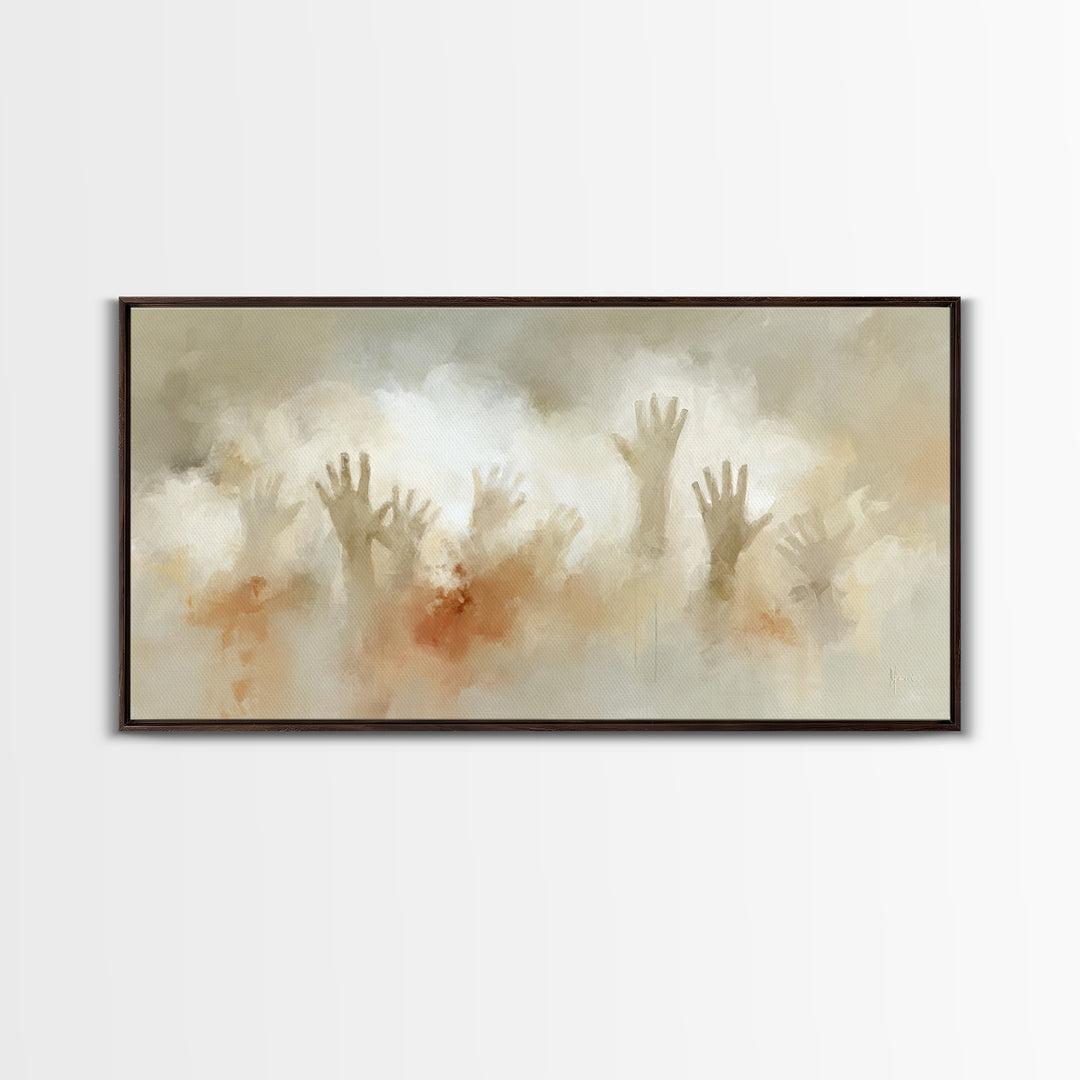 Rising Light – Framed Canvas Print – Christian Art Canvas – Christian Wall Art – Modern Christian Art – Christmas Wall Art