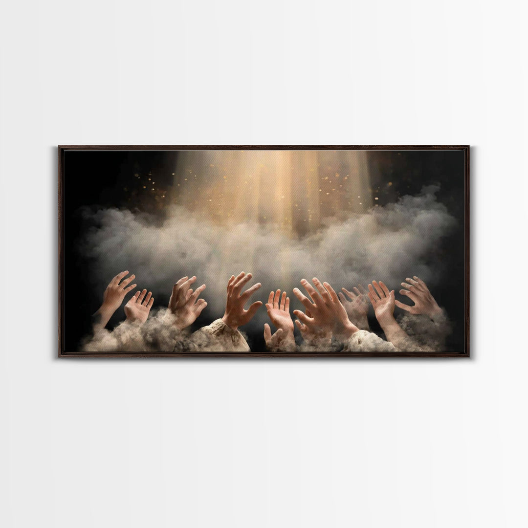 Divine Radiance – Framed Canvas Print – Christian Wall Art – Jesus Painting – Christian Art Canvas – Christian Christmas Decor
