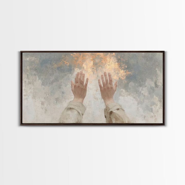 Holy Ember – Framed Canvas Print – Christian Art Canvas – Christian Art Print – Vintage Christian Art – Christmas Art Framed