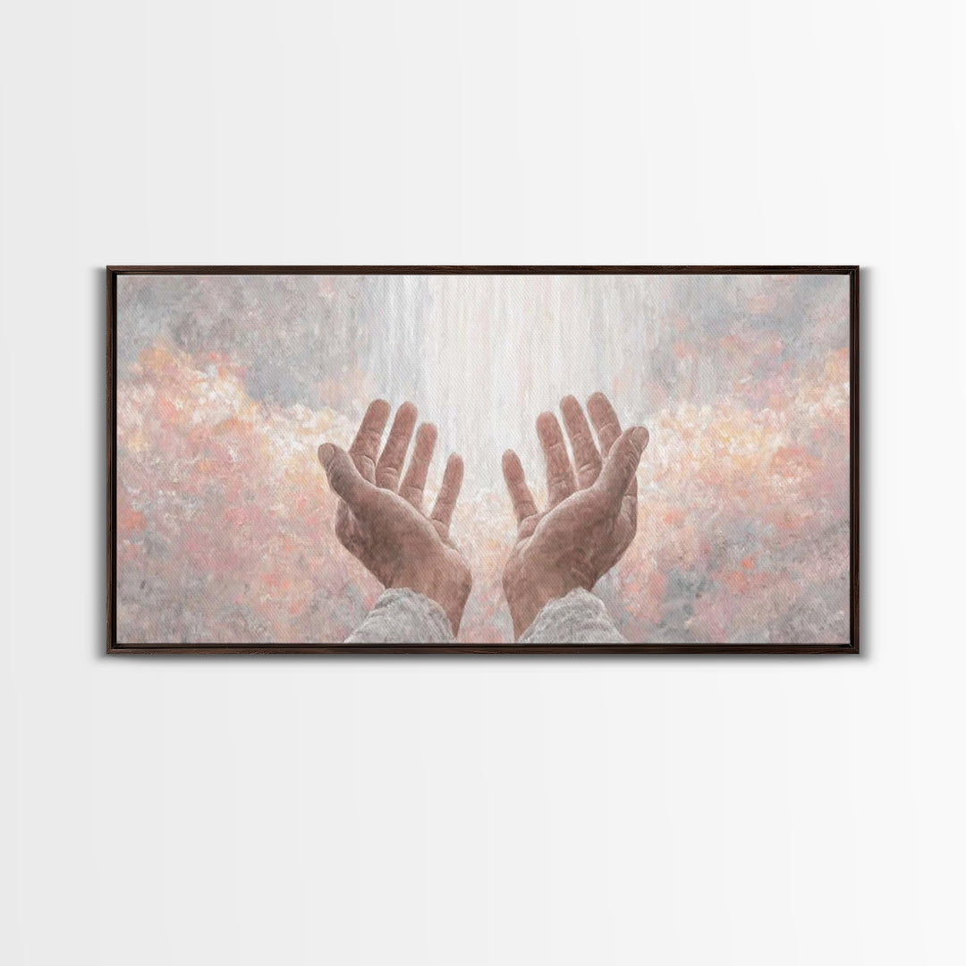 Shining Presence – Framed Canvas Print – Christian Art Canvas – Christian Art Work – Modern Christian Art – Christmas Wall Art