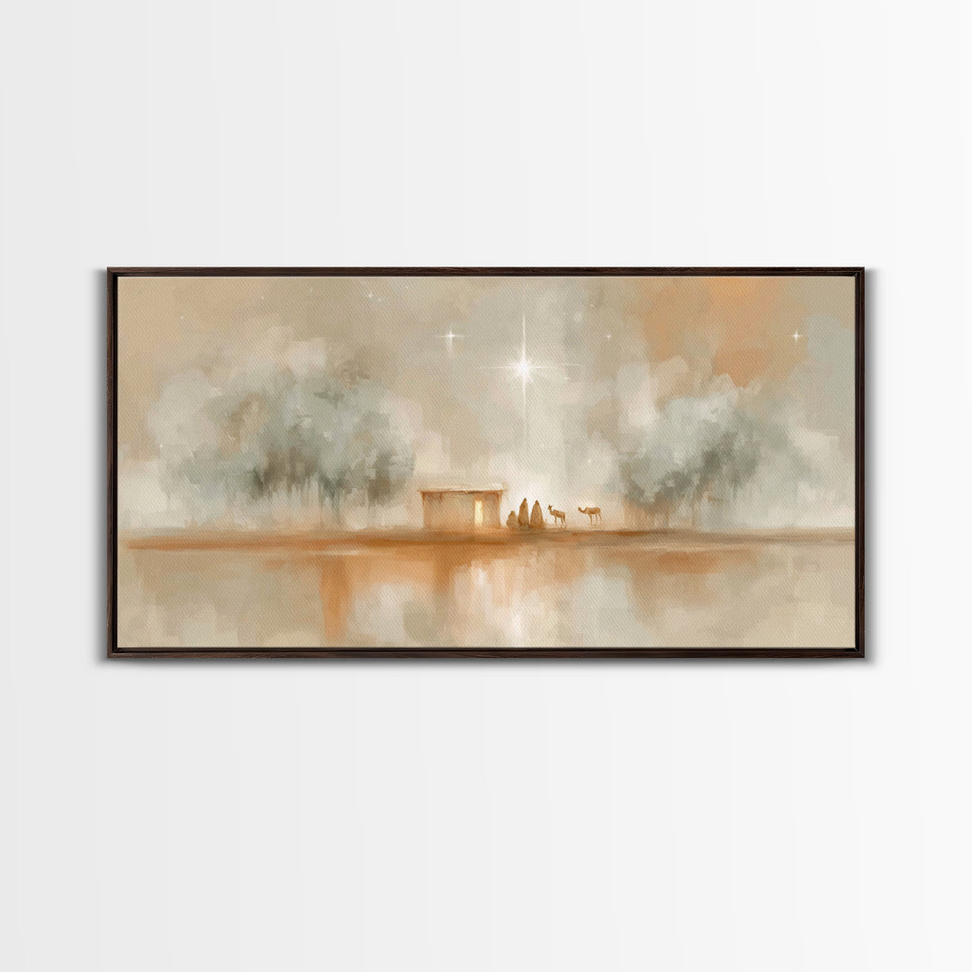 Shepherds Of Wonder | Framed Canvas Print | Christian Art Canvas | Christian Christmas Art | Christmas Wall Art | Christian Decor