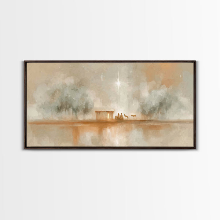 Shepherds Of Wonder | Framed Canvas Print | Christian Art Canvas | Christian Christmas Art | Christmas Wall Art | Christian Decor