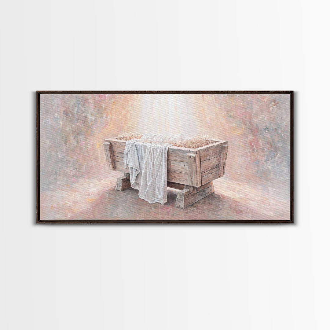 Night Of Glory – Framed Canvas Print – Christian Art Canvas – Christian Christmas Art – Christmas Wall Art – Christian Gift