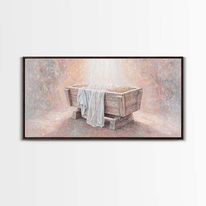 Night Of Glory – Framed Canvas Print – Christian Art Canvas – Christian Christmas Art – Christmas Wall Art – Christian Gift