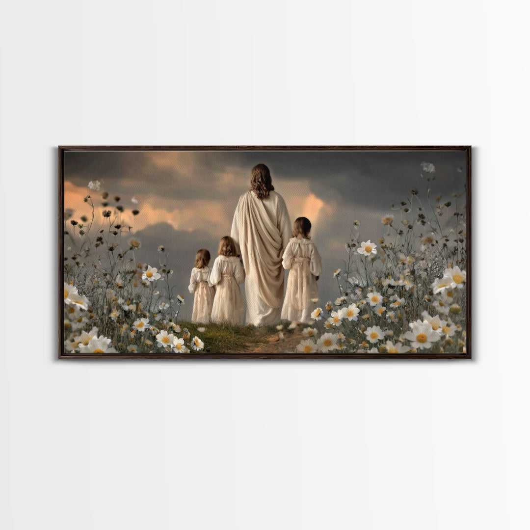 Dawn Of Hope – Framed Canvas Print – Christian Wall Art – Modern Christian Art – Jesus Painting – Christmas Art – Christian Art Canvas