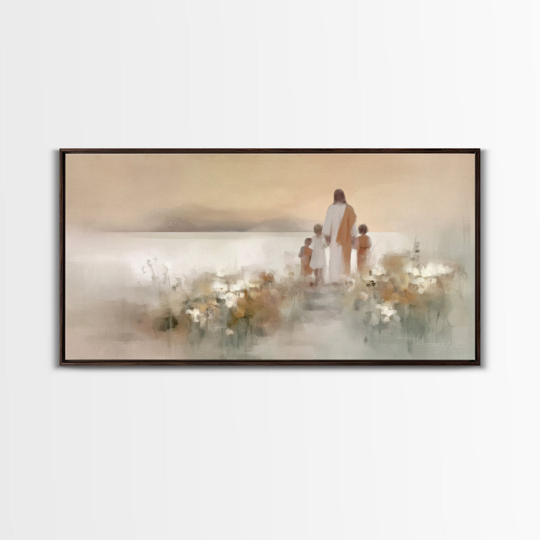 Horizon Of Grace – Framed Canvas Print – Christian Wall Art – Jesus Painting – Christian Art Canvas – Subtle Christian Art – Christian Chri