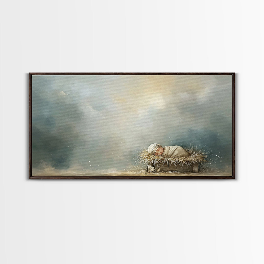 Gentle Kingdom – Framed Canvas Print – Christian Wall Art – Christian Art Canvas – Jesus Painting – Modern Christian Art – Christian Decor