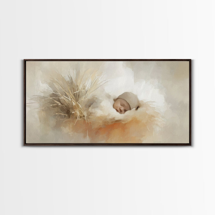 Holy Child – Framed Canvas Print – Christian Christmas Art – Christian Wall Art – Christmas Art Prints – Christian Art Canvas – Christmas D