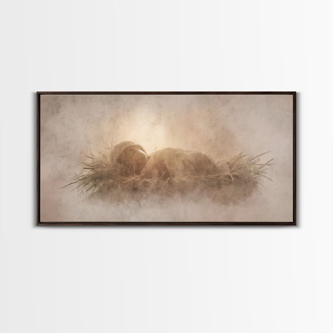 Holy Night Peace – Framed Canvas Print – Christian Christmas Art – Christian Wall Art – Christmas Art Prints – Christian Art Canvas – Chris