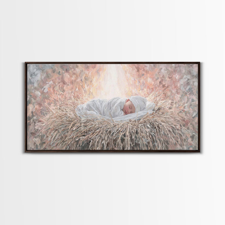 Light Of Bethlehem – Framed Canvas Print – Christmas Wall Art – Christian Art Canvas – Framed Christmas Art – Jesus Christmas Art – Christi