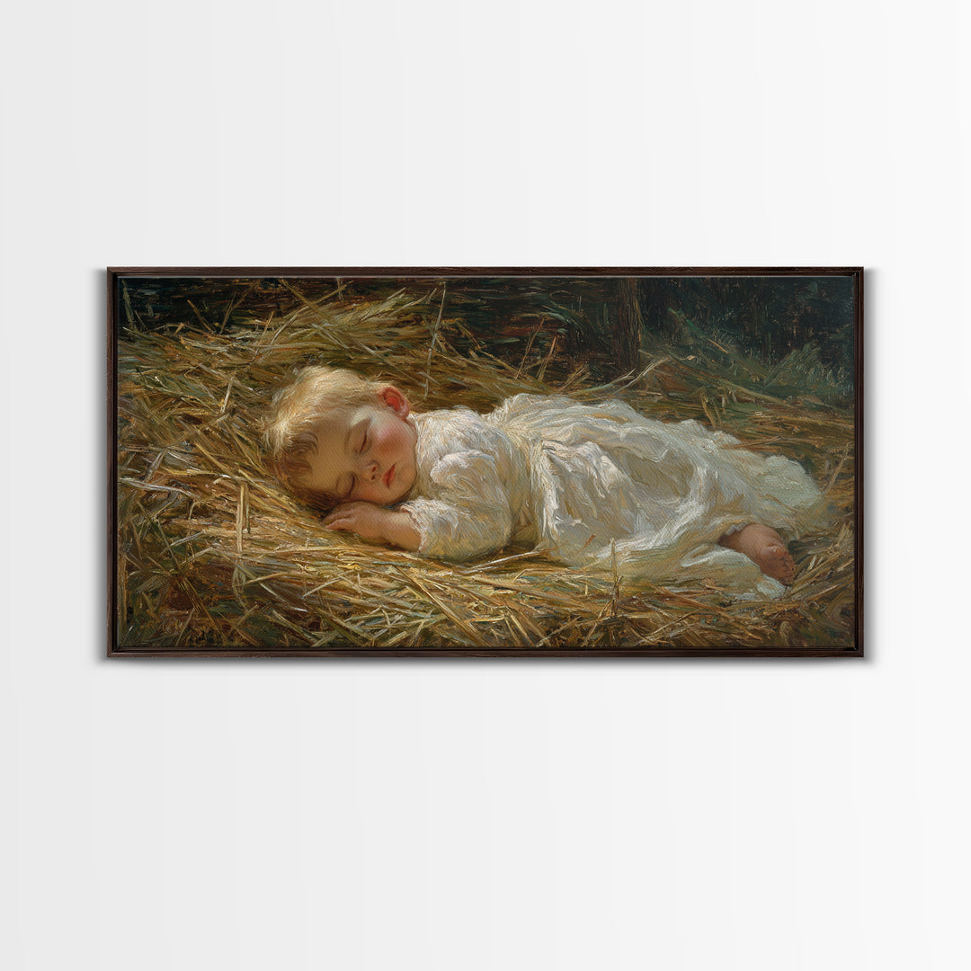 Heavenly Rest – Framed Canvas Print – Christian Christmas Art – Christian Wall Art – Christmas Art Prints – Framed Christmas Art – Christia