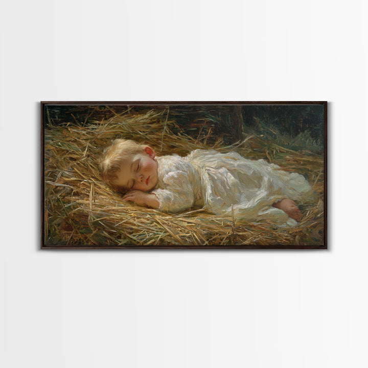 Heavenly Rest – Framed Canvas Print – Christian Christmas Art – Christian Wall Art – Christmas Art Prints – Framed Christmas Art – Christia