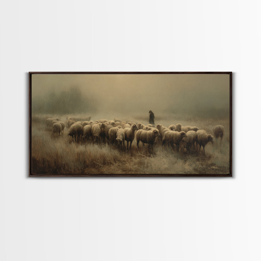 Dawn Shepherd – Framed Canvas Print – Christian Painting – Christian Art Canvas – Moody Christian Art – Christian Wall Art – Large Christia