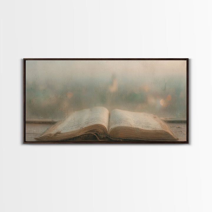 Ancient Pages – Framed Canvas Print – Christian Art Canvas – Christian Wall Art – Vintage Christian Art – Christian Gift – Christian Art Pr