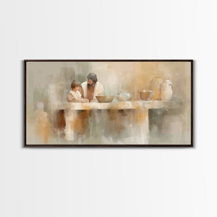Gentle Hands Of Hope – Framed Canvas Print – Christian Art Canvas – Jesus Painting – Christian Wall Art – Christian Decor – Subtle Christia