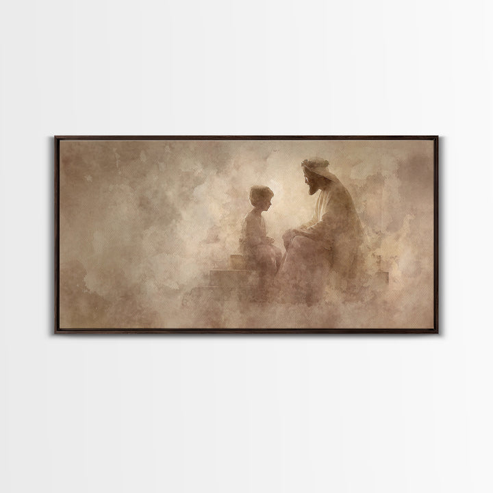 Radiant Salvation – Framed Canvas Print – Christian Wall Art – Christian Art Canvas – Jesus Painting – Christian Decor – Christian Christma