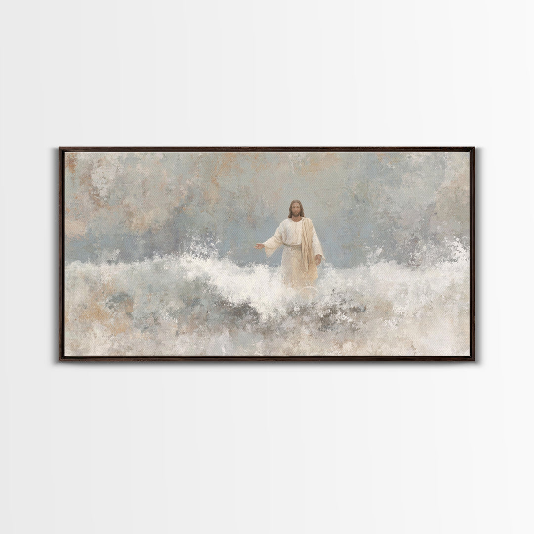 Sacred Light – Framed Canvas Print – Christian Wall Art – Christian Art Canvas – Jesus Painting – Christian Decor – Unique Christian Art