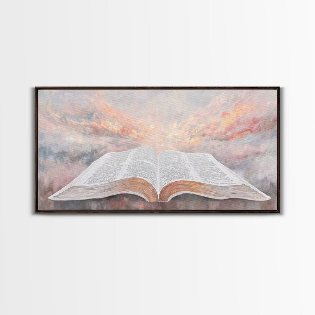 Graceful Word, Framed Canvas Print, Christian Wall Art, Christian Art Canvas, Christian Decor, Subtle Christian Art, Christian Christmas Ar