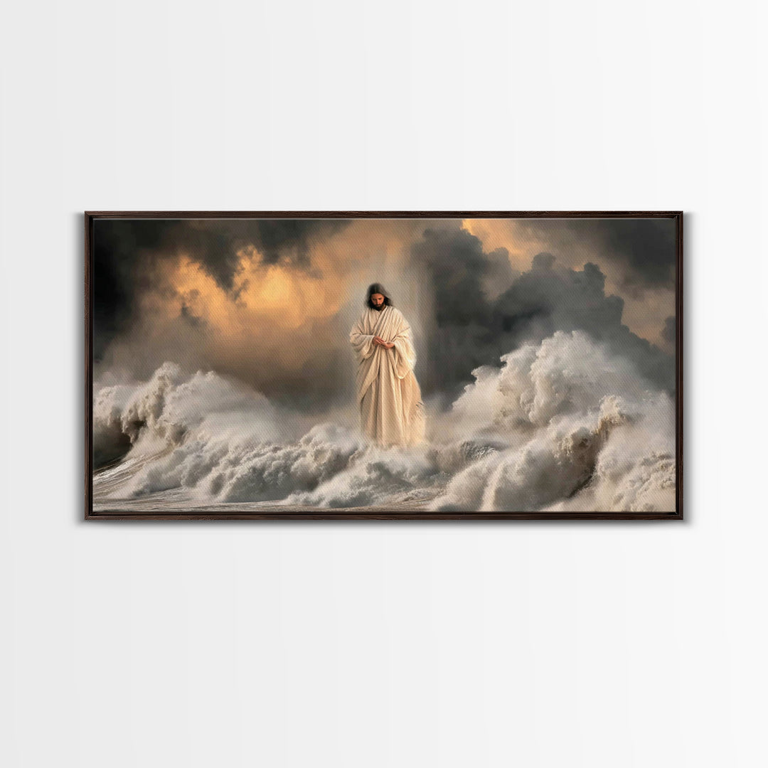 Heavenly Horizon – Framed Canvas Print – Christian Art Canvas – Jesus Painting – Christian Christmas Art – Subtle Christian Art – Christian