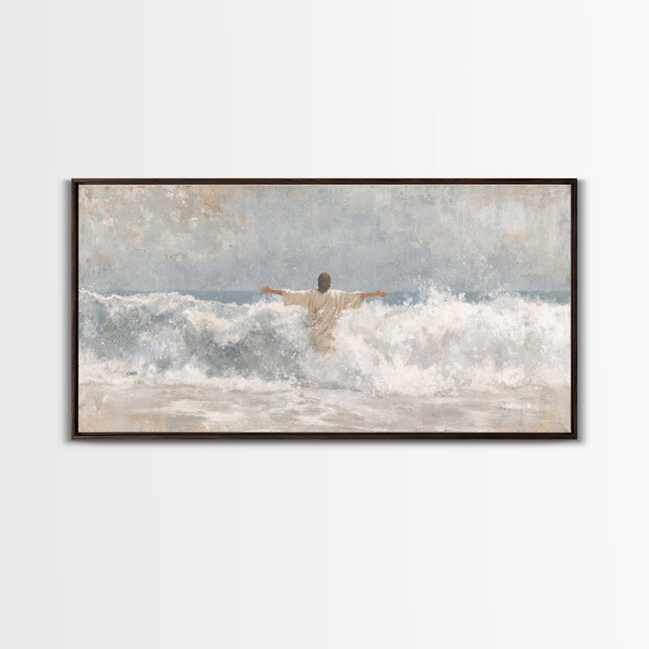 Radiant Messiah – Framed Canvas Print – Christian Art Print – Christian Christmas Art – Jesus Painting – Vintage Christian Art – Christian