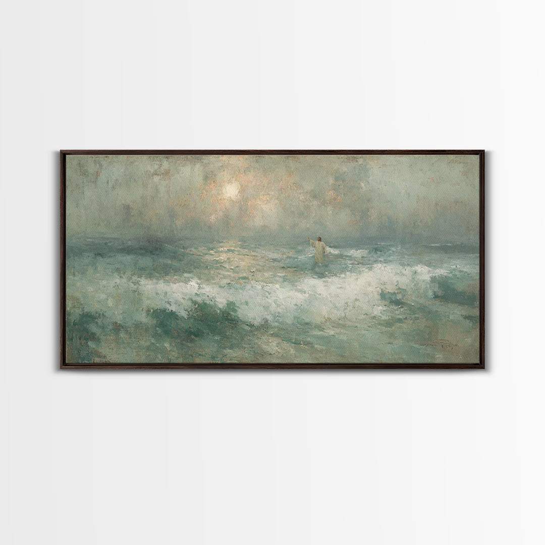 Arms Of Salvation – Framed Canvas Print – Christian Wall Art – Jesus Painting – Large Christian Painting – Christian Art Canvas – Christian