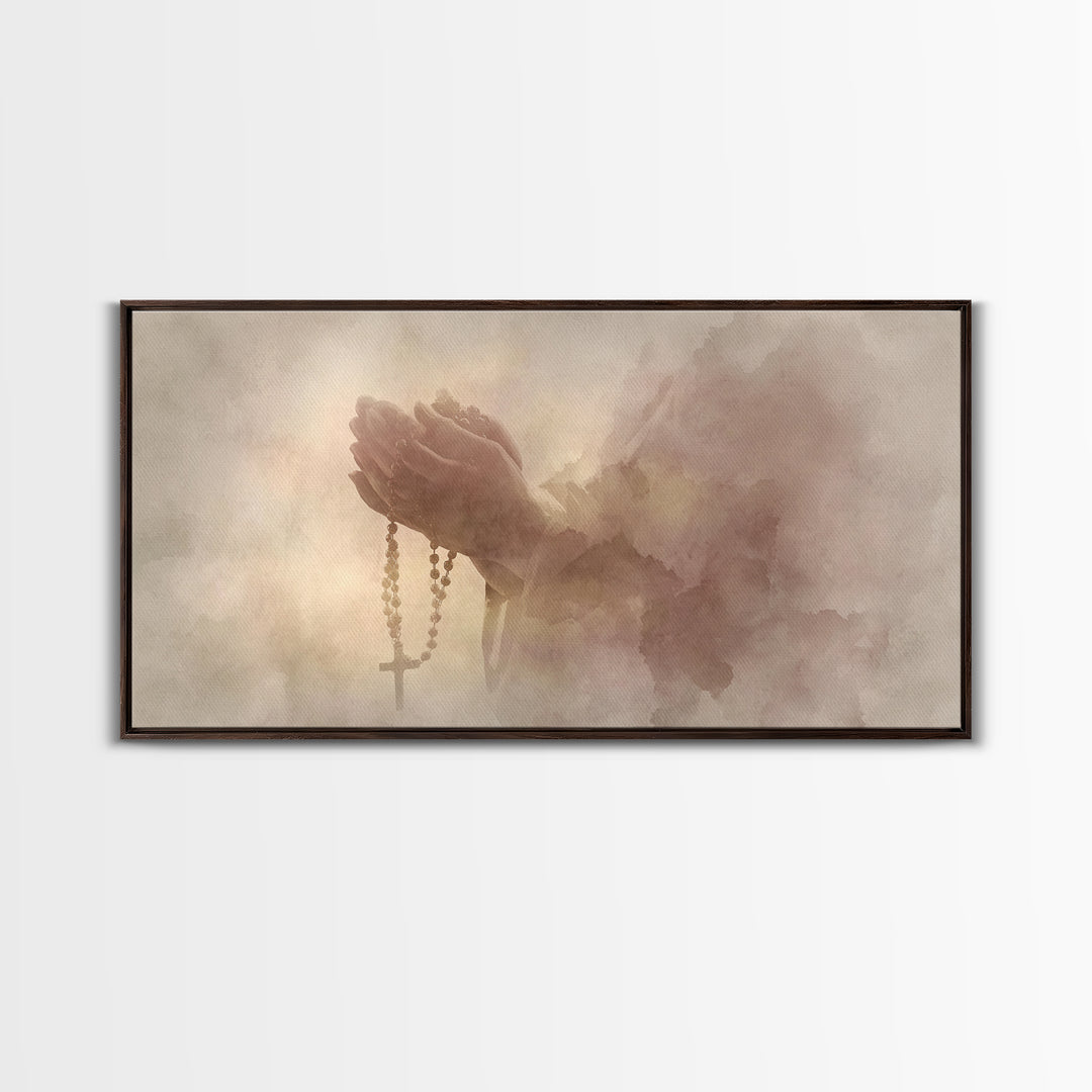 Sacred Reading – Framed Canvas Print – Christian Art Canvas – Christian Wall Art – Christian Christmas Art – Christian Decor – Modern Chris