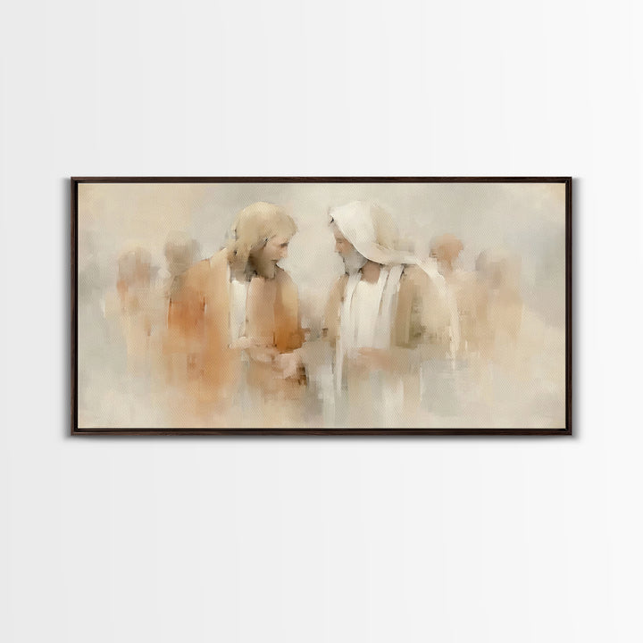 Sacred Counsel – Framed Canvas Print – Christian Art Canvas – Jesus Painting – Christian Wall Art – Christian Christmas