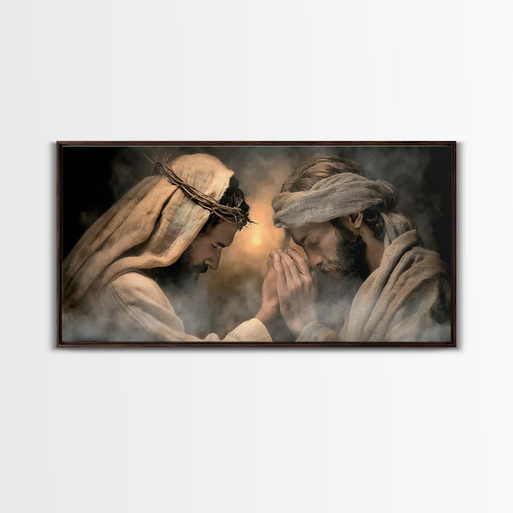 Crown of Mercy – Framed Canvas Print – Christian Wall Art – Jesus Painting – Christian Art Canvas – Christmas Art