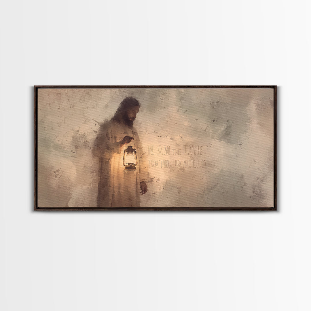 Everlasting Light – Framed Canvas Print – Christian Art Canvas – Jesus Painting – Christian Wall Art – Christmas Art