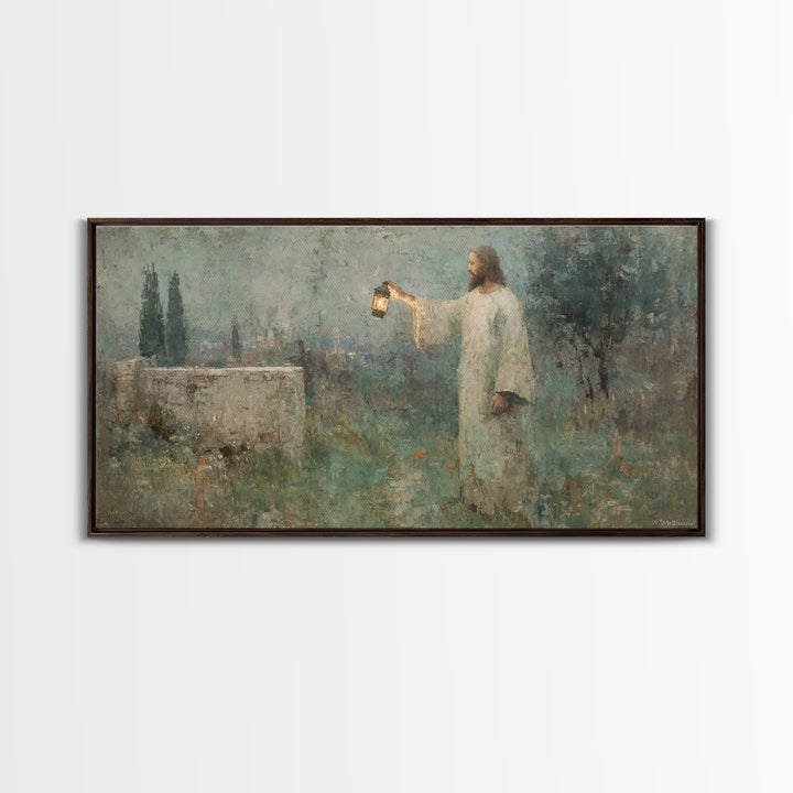 Radiant Savior – Framed Canvas Print – Jesus Painting – Christian Art Canvas – Christian Wall Art – Christmas Art