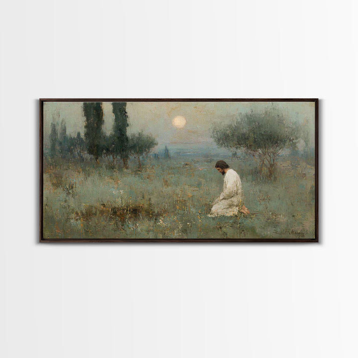 Childlike Faith – Framed Canvas Print – Christian Wall Art – Jesus Painting – Christian Art Work – Modern Christian Art – Christian Christm