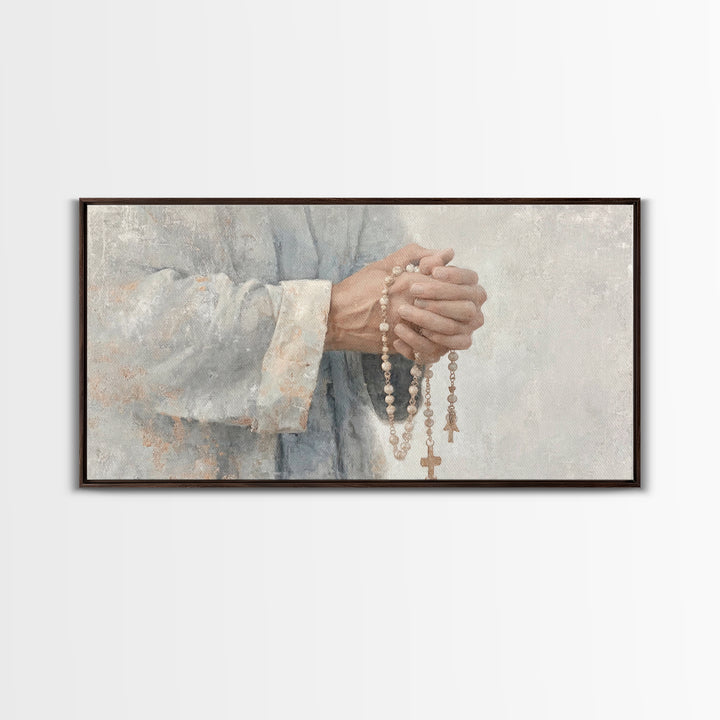 Hands Of Mercy – Framed Canvas Print – Christian Wall Art – Christian Art Canvas – Christian Decor – Modern Christian Art – Christian Art G