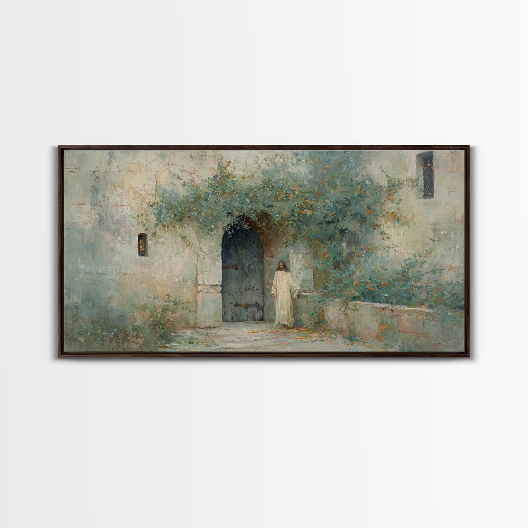 Quiet Calling, Framed Canvas Print, Christian Wall Art, Christian Art Canvas, Jesus Painting, Moody Christian Art, Christian Home Decor