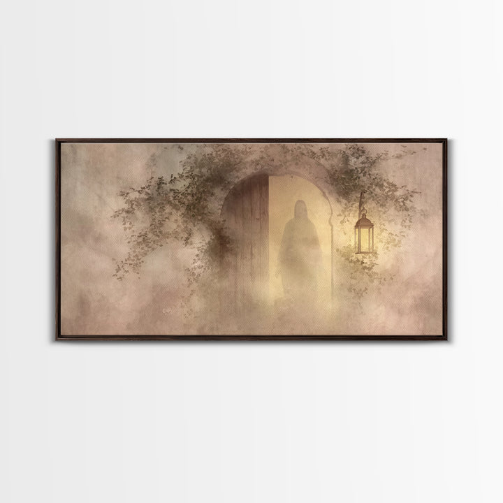 Holy Invitation, Framed Canvas Print, Christian Art Canvas, Christian Wall Art, Jesus Painting, Minimalist Christian Art, Christian Gift Id