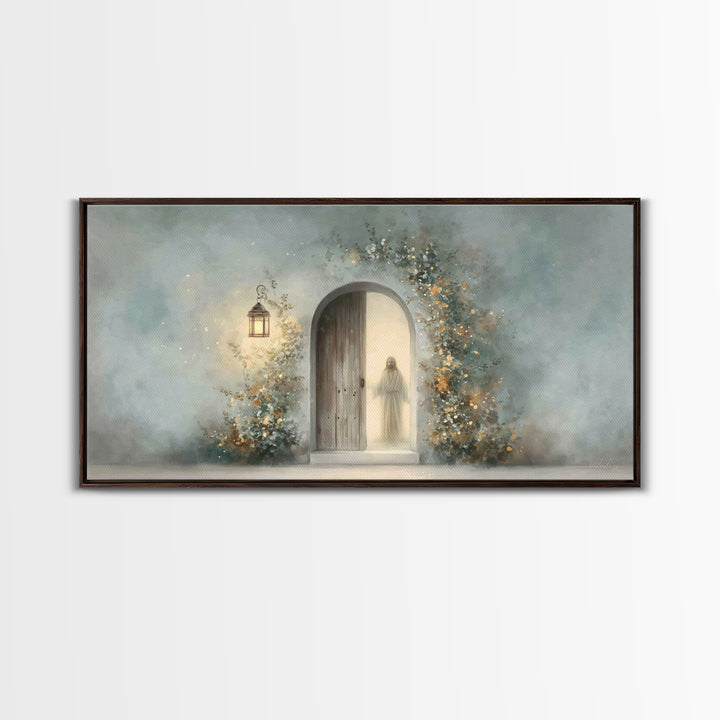 Lantern Of Peace – Framed Canvas Print – Christian Art Print – Christian Wall Art – Jesus Painting – Modern Christian Art – Christian Gift