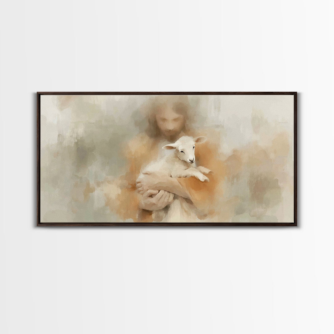 Arms Of Grace – Framed Canvas Print – Christian Art Canvas – Jesus Painting – Subtle Christian Art – Christian Wall Art – Christmas Art Pri
