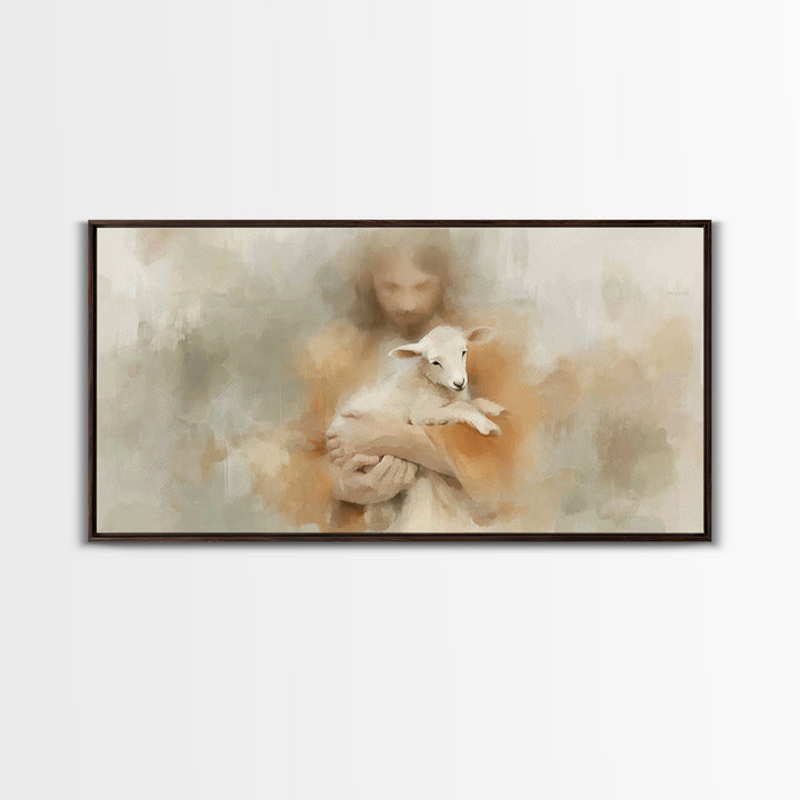 Arms Of Grace – Framed Canvas Print – Christian Art Canvas – Jesus Painting – Subtle Christian Art – Christian Wall Art – Christmas Art Pri