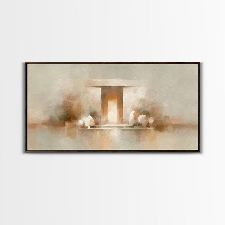 Radiant Tomb – Framed Canvas Print – Christian Art Canvas – Christian Wall Art – Jesus Painting – Christian Christmas Art – Christian Decor