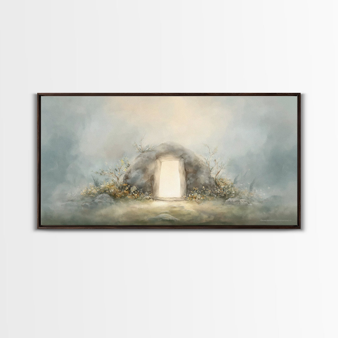 Eternal Dawn | Framed Canvas Print | Christian Art | Christian Wall Art | Jesus Painting | Large Christian Art | Christmas Art