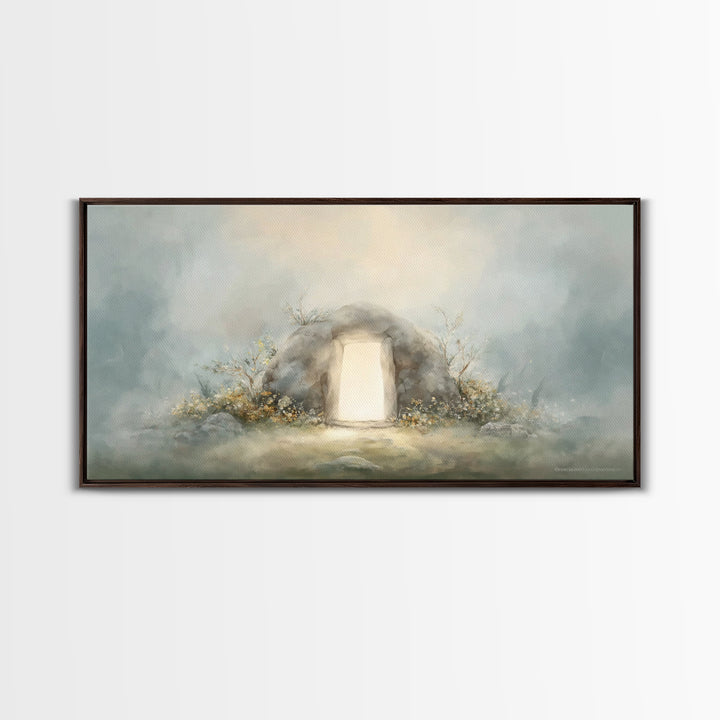 Eternal Dawn | Framed Canvas Print | Christian Art | Christian Wall Art | Jesus Painting | Large Christian Art | Christmas Art