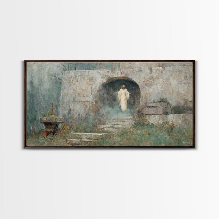 Stone Passage – Framed Canvas Print – Christian Art Canvas – Christian Wall Art – Jesus Painting – Modern Christian Art – Christian Decor