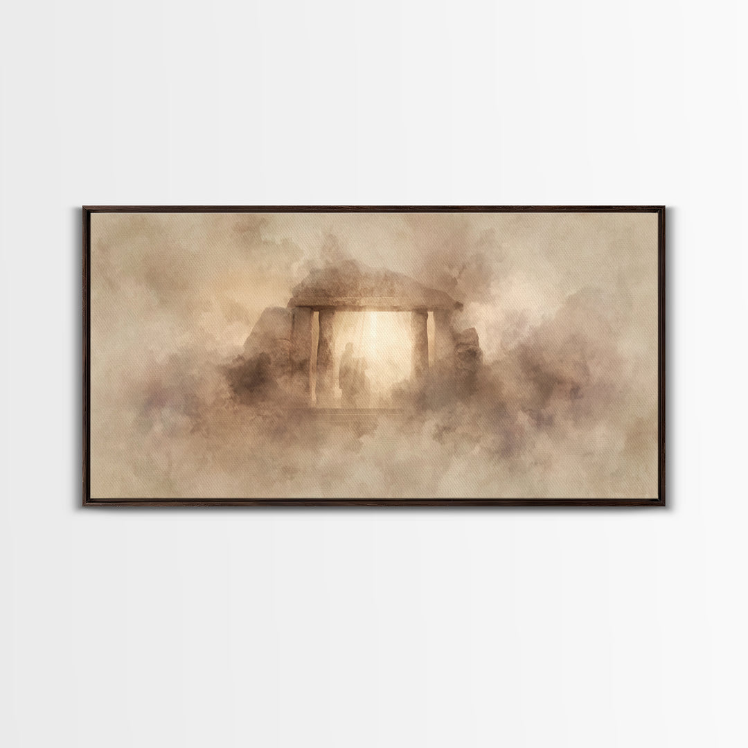 Holy Ascent | Framed Canvas Print | Christian Art Canvas | Christian Wall Art | Jesus Painting | Christian Christmas Art | Christian Gift