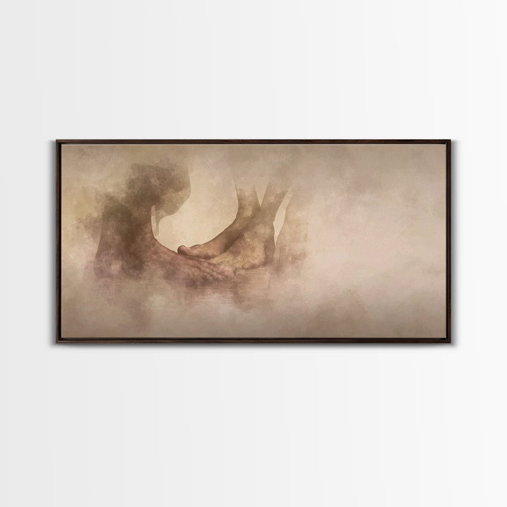 Sacred Steps, Framed Canvas Print, Christian Art Canvas, Christian Wall Art, Christian Painting, Subtle Christian Art, Christian Art Gift