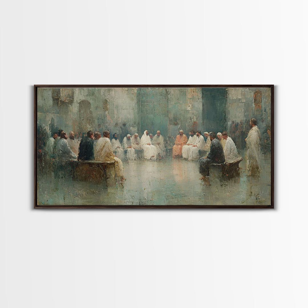 Circle Of Wisdom – Framed Canvas Print – Christian Wall Art – Christian Art Canvas – Jesus Painting – Modern Christian Art – Christian Gift
