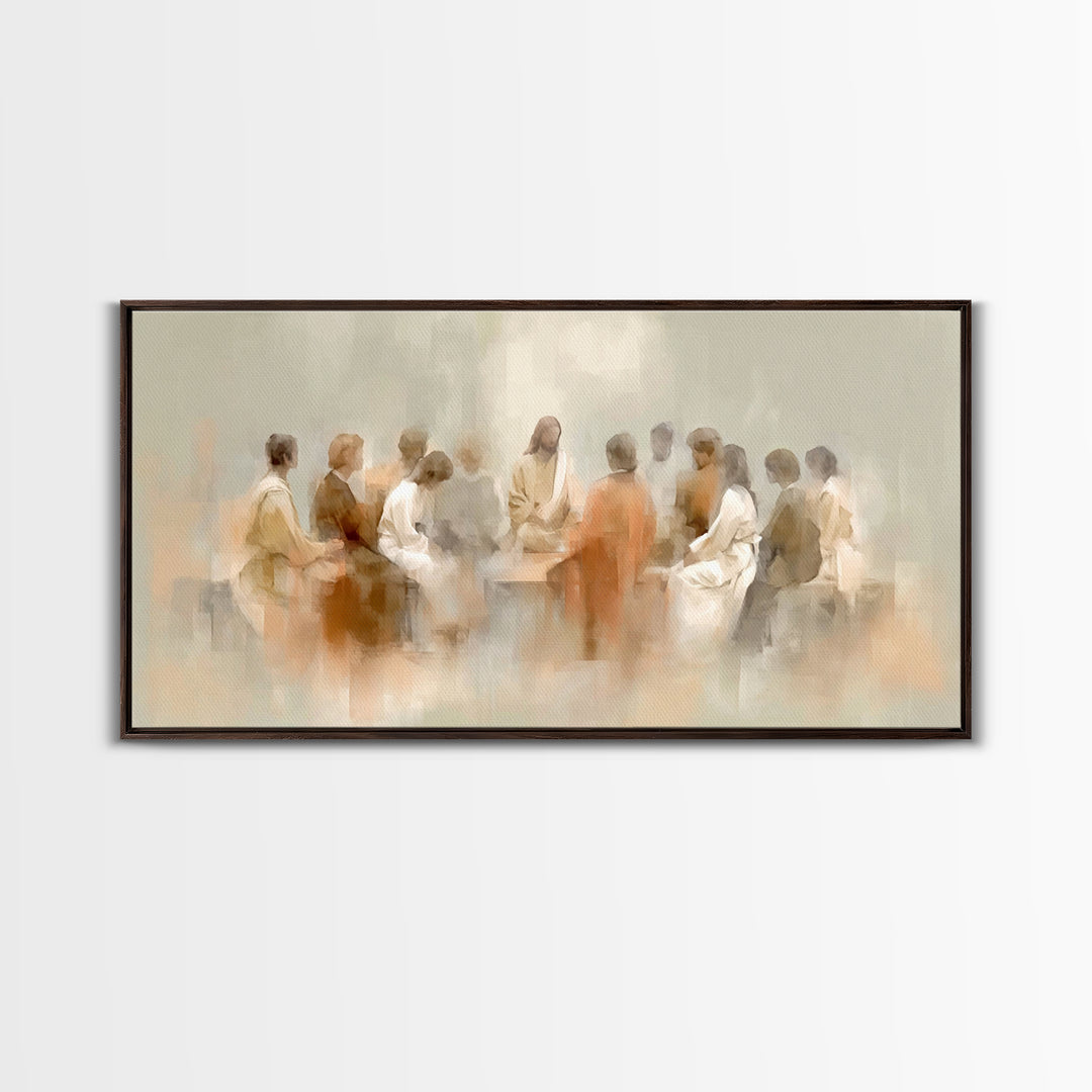 Table Of Light | Framed Canvas Print | Christian Art Canvas | Christian Wall Art | Jesus Painting | Minimalist Christian Art | Christian De